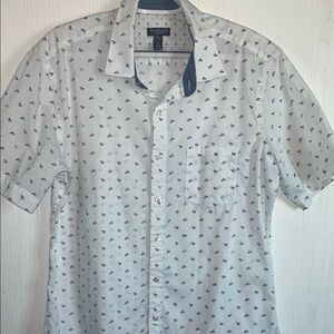 Van Heusen Men's White Patterned Shirt